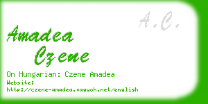 amadea czene business card